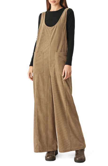 Wide Leg Corduroy Jumpsuit