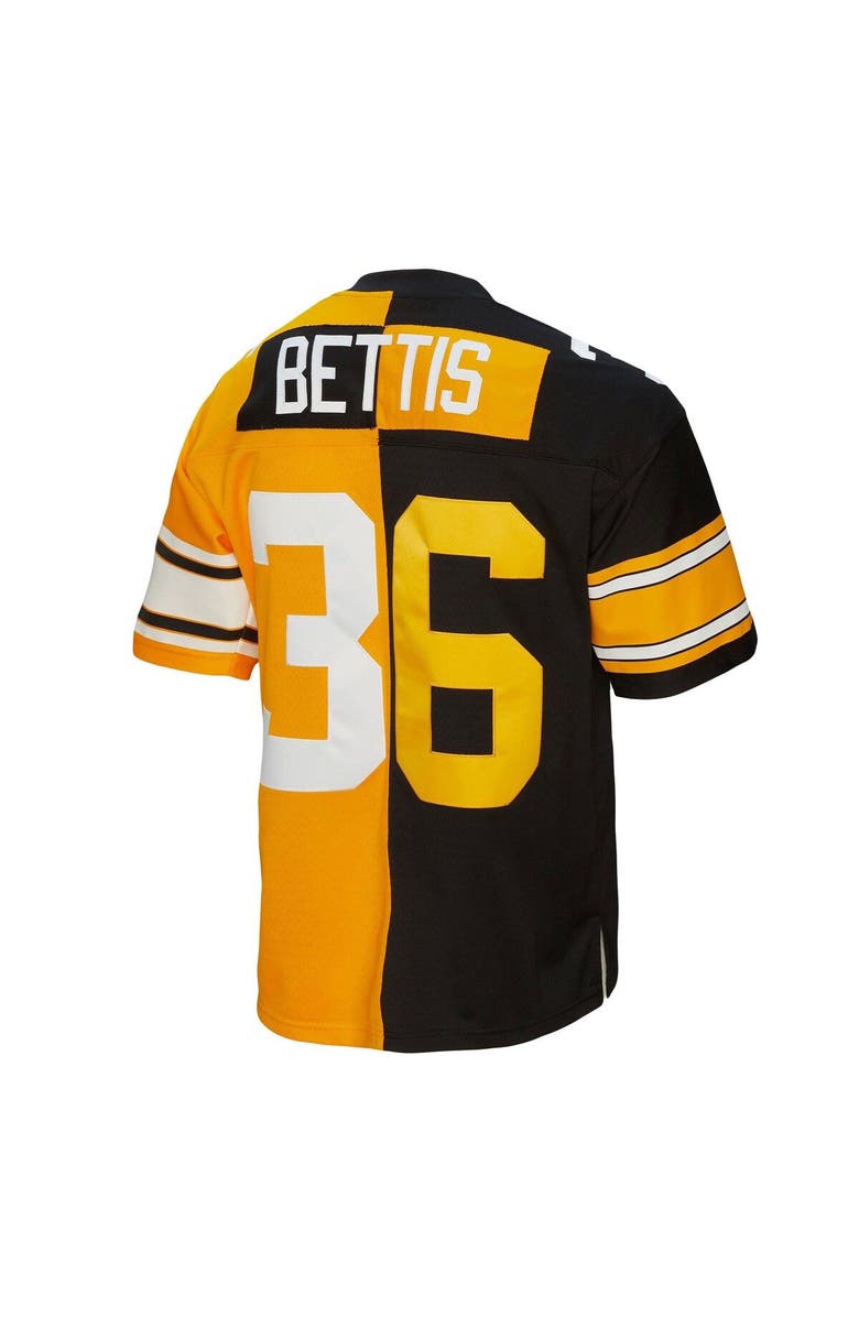 Mitchell & Ness Men's Mitchell & Ness Jerome Bettis Black/Gold Pittsburgh Steelers 1996 Split Legacy Replica Jersey, Alternate, color, Black
