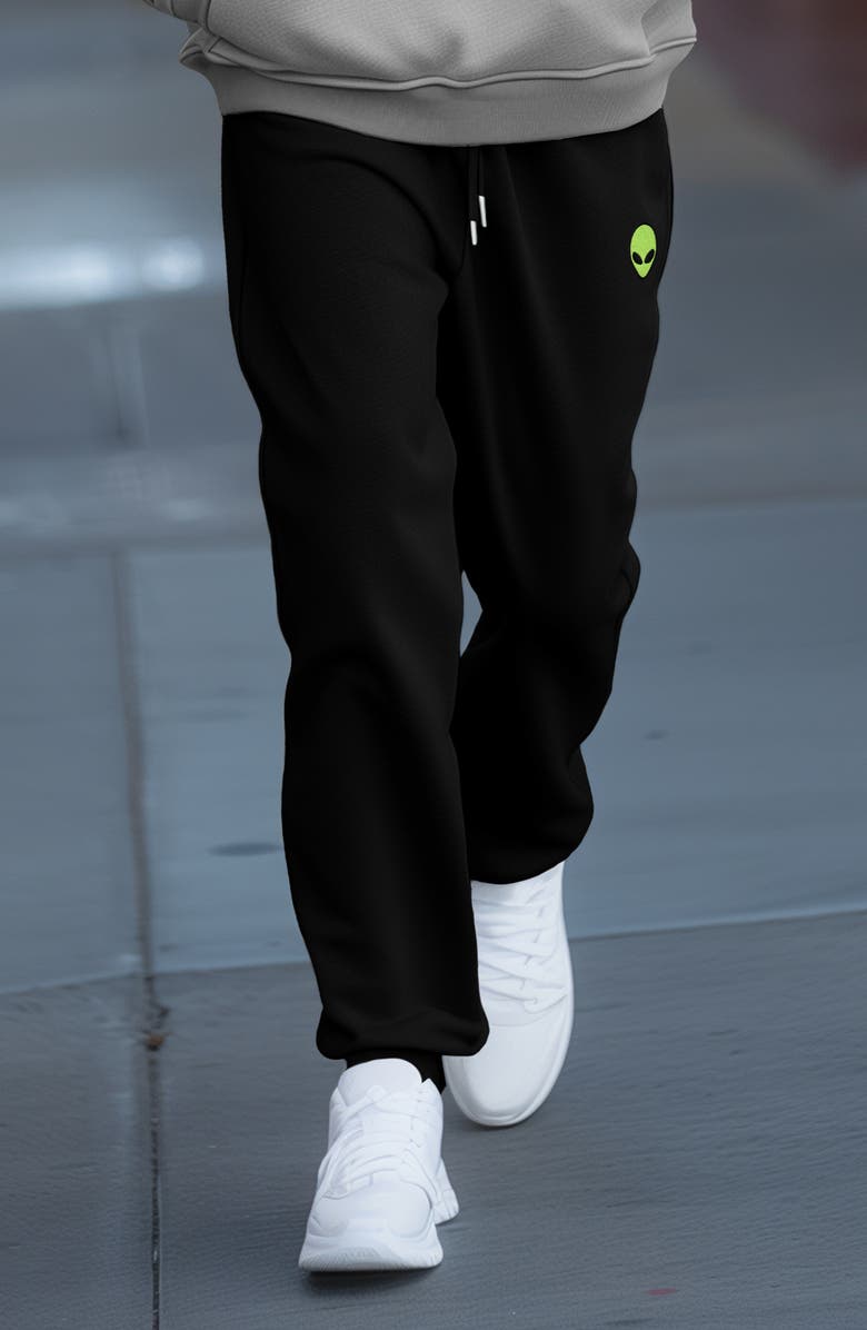 Dalix Mens Alien Heavy Weight Fleece Sweatpant, Alternate, color, Black