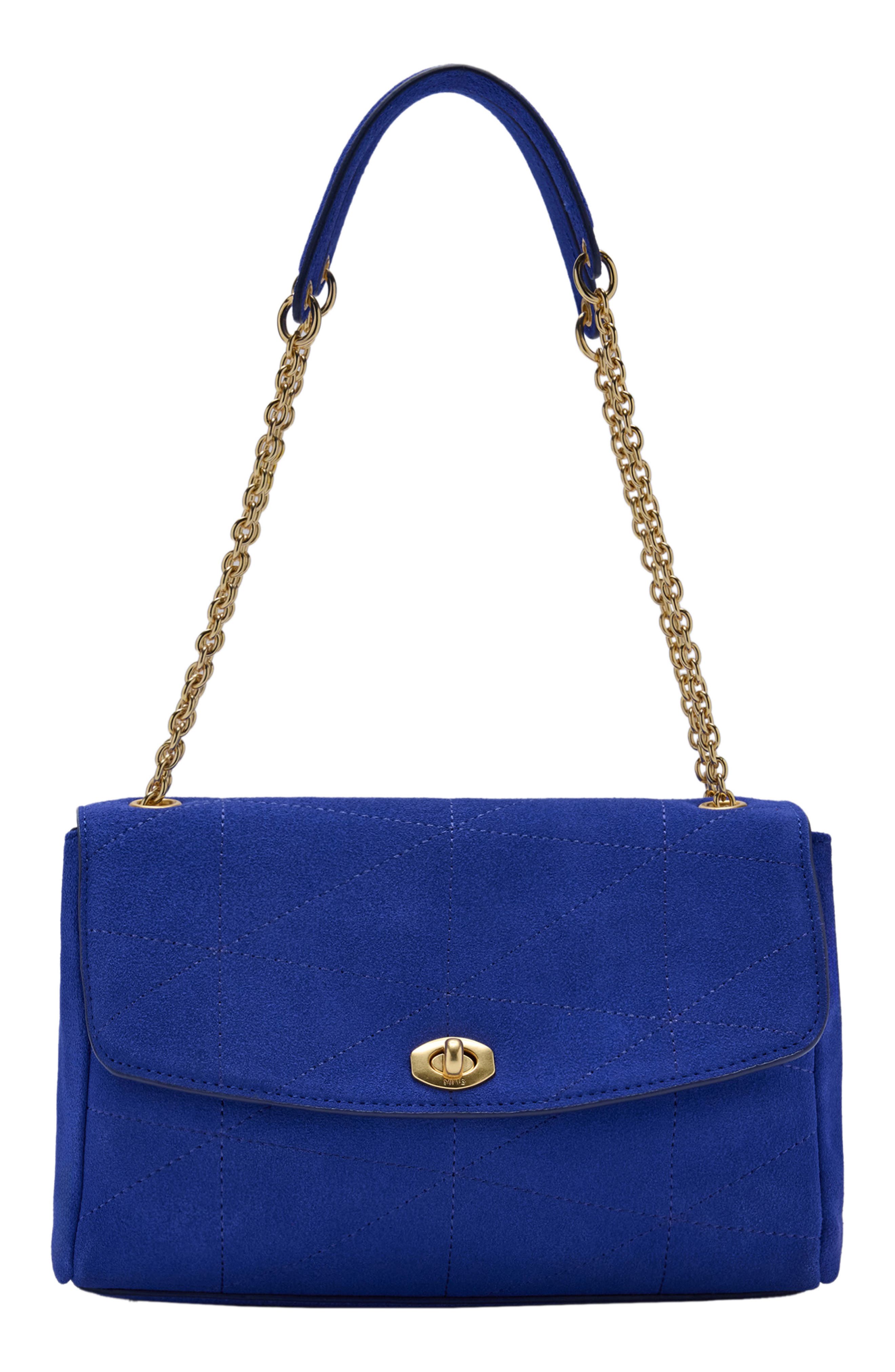 Montes Quilted Leather Shoulder Bag, Main, color, VIBRANT BLUE