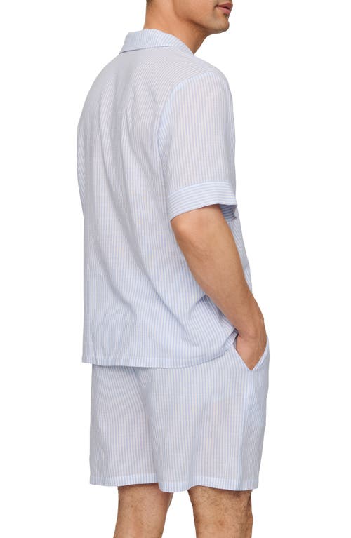 Eberjey Nautico Stripe Short Pajamas In Blue