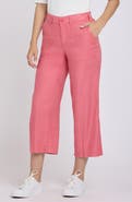 NYDJ Linen Blend Crop Wide Leg Pants