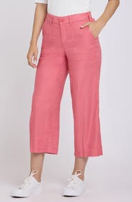 NYDJ Linen Blend Crop Wide Leg Pants