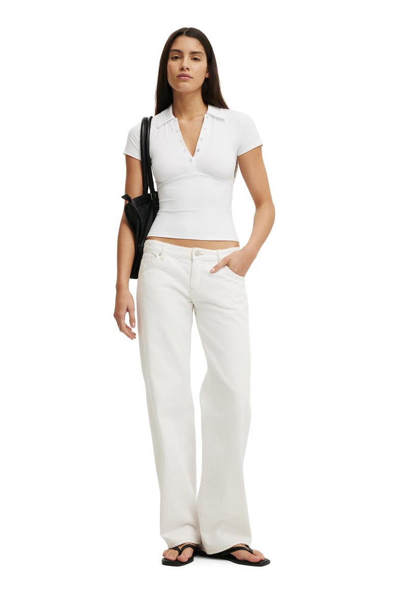 Women's Hold Me Polo Short Sleeve, Alternate, color, White