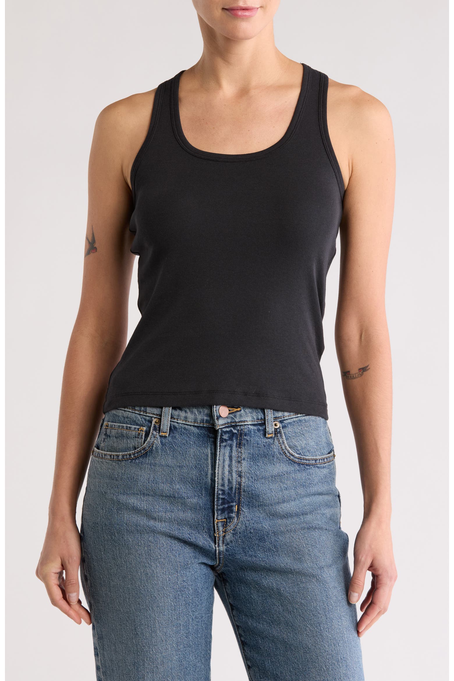 Race Back Rib Tank Splendid Rib Knit Tank (Women) | Nordstrom
