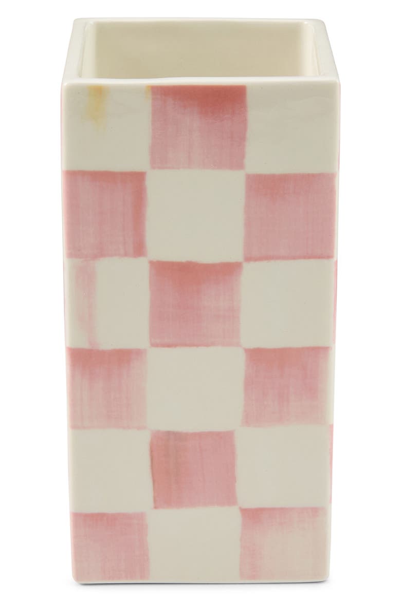 Rosy Check Small Pillar Vase, Main, color, PINK