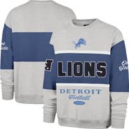 '47 Men's '47 Blue/Heather Gray Detroit Lions Blockfield Maximalist Sweatshirt