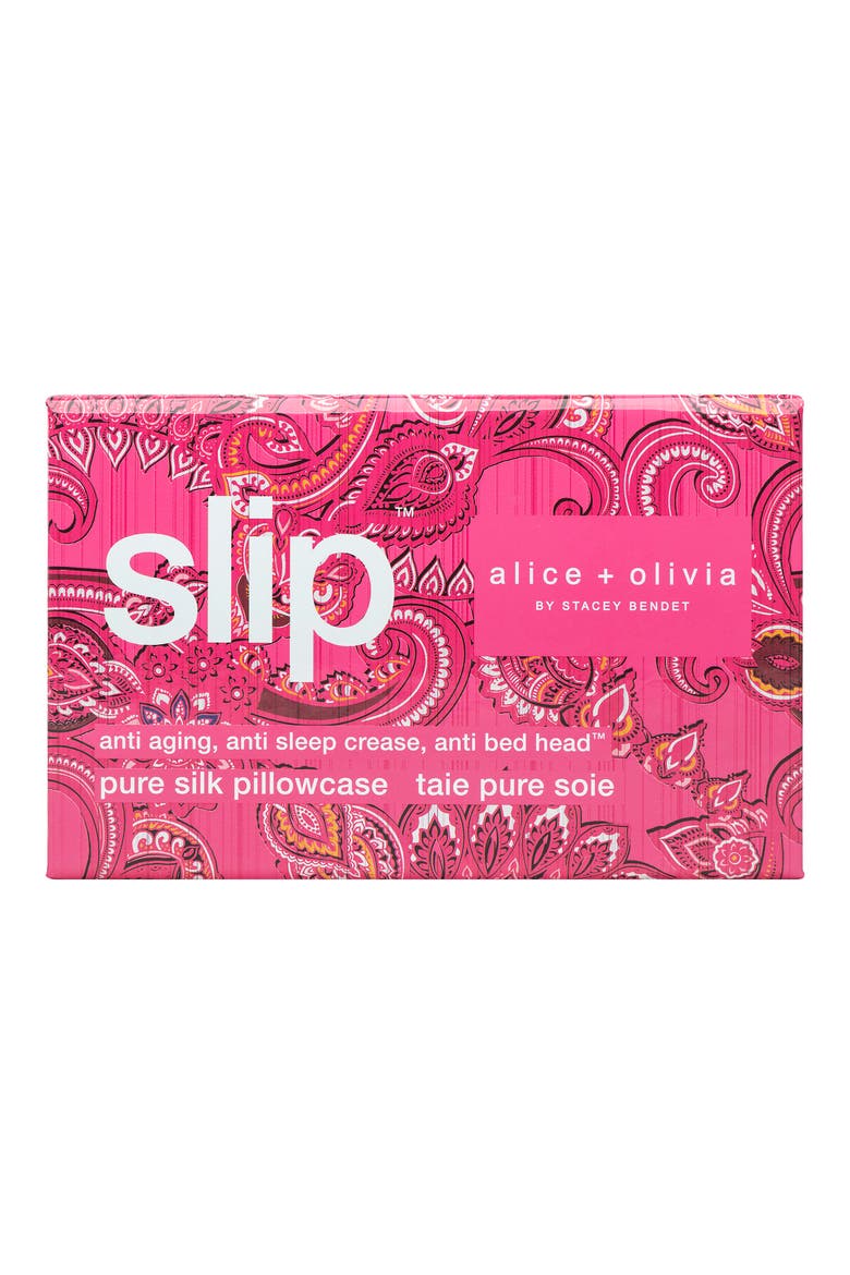 Pure Silk Pillowcase, Alternate, color, SPRING PAISLEY