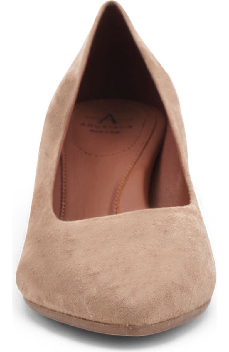 Aquatalia Kari Weatherproof Pointed Toe Pump, Alternate, color, Champagne Suede