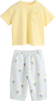 NEXT Kids' T-Shirt & Daisy Pants Set