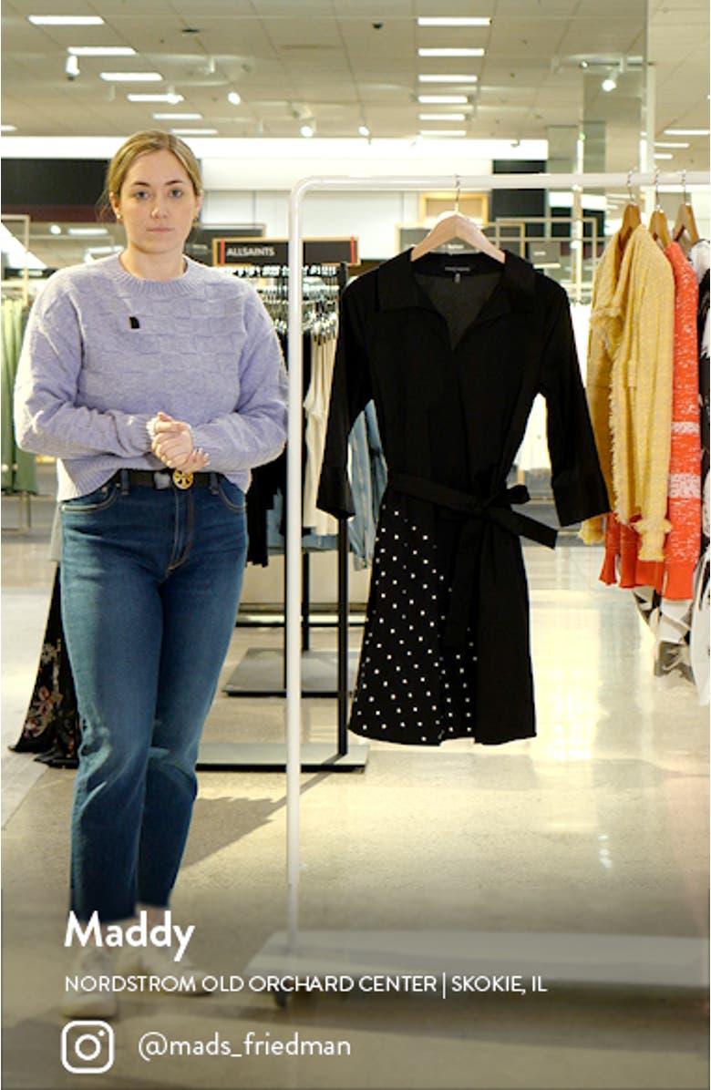 Stud Detail Cotton Blend Shirtdress, sales video thumbnail