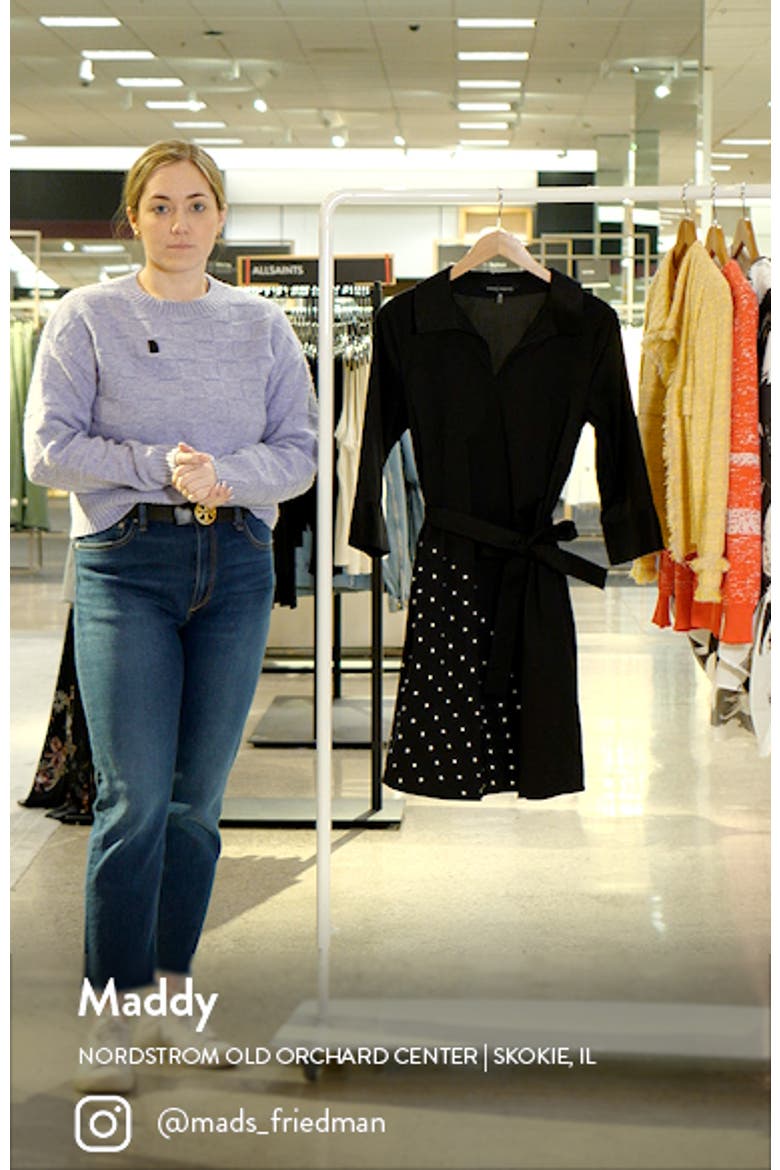 Stud Detail Cotton Blend Shirtdress video