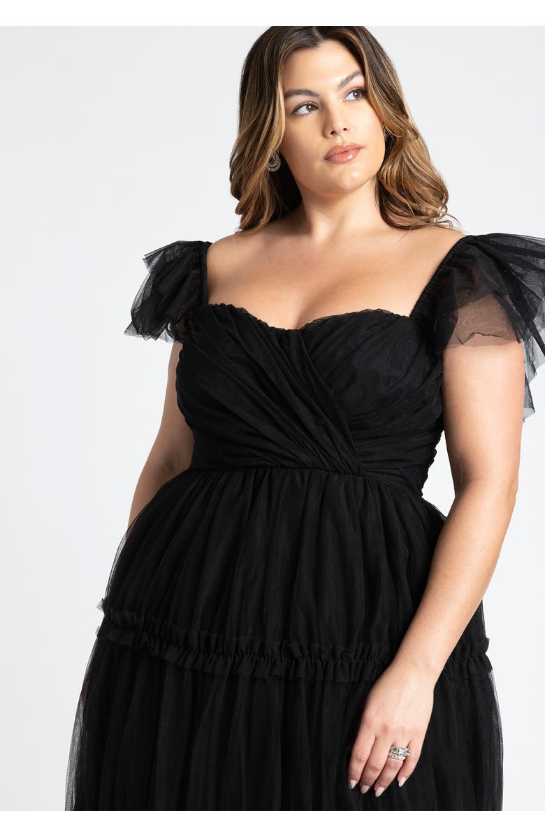 ELOQUII Fluttery Tiered Dress, Alternate, color,