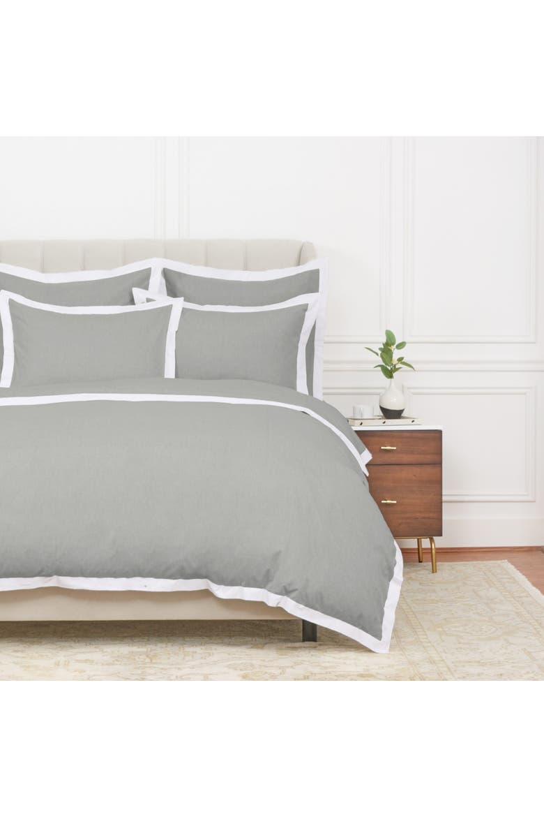 Digby Bed 100% Cotton Queen Duvet Cover, Alternate, color, Grey