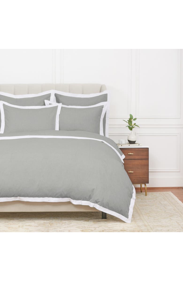 ELISABETH YORK Digby Bed 100% Cotton Queen Duvet Cover, Alternate, color, Grey