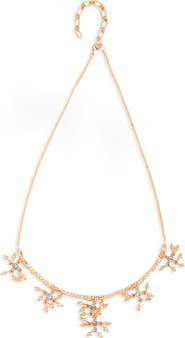SAACHI Crystal Beaded Cluster Frontal Necklace