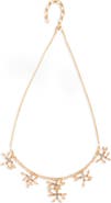 SAACHI Crystal Beaded Cluster Frontal Necklace