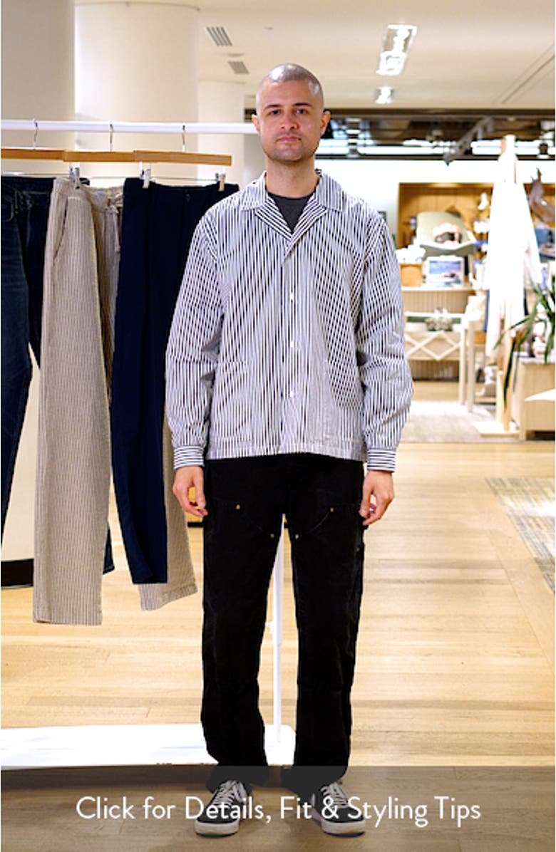 Waiter Stripe Poplin Button-Up shirt, sales video thumbnail