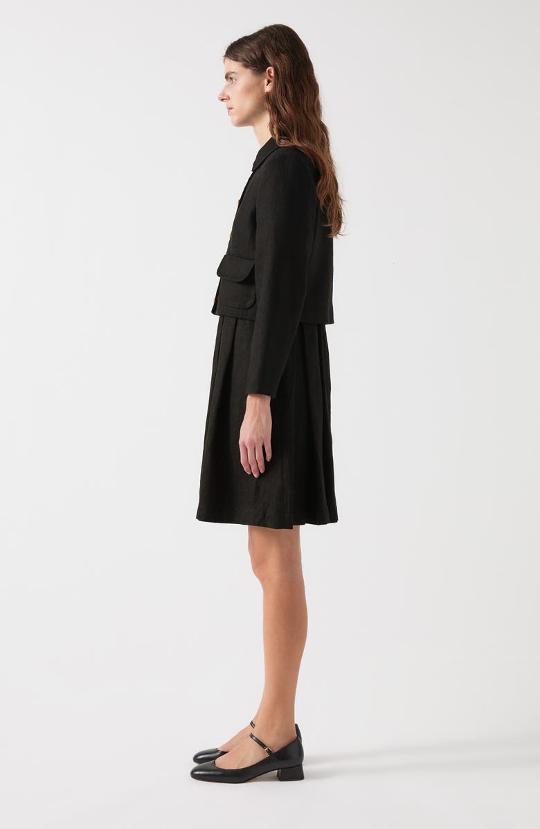 LK Bennett Lydia Linen Crop Jacket, Alternate, color, 