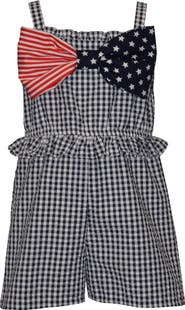 Iris & Ivy Kids' Americana Bow Romper