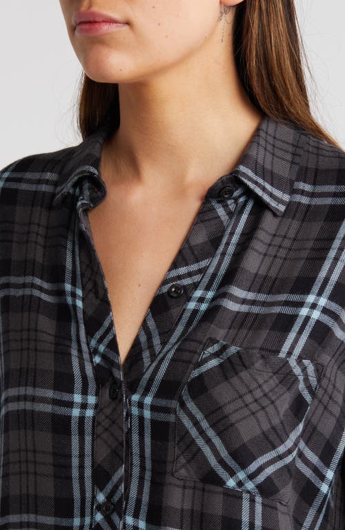 Rails Hunter Plaid Herringbone Button-up Shirt In Iron Sky