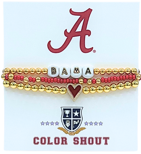 Alabama Love My College Bracelet Stack