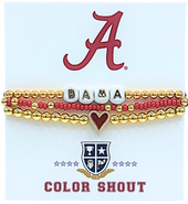 Color Shout Alabama Love My College Bracelet Stack