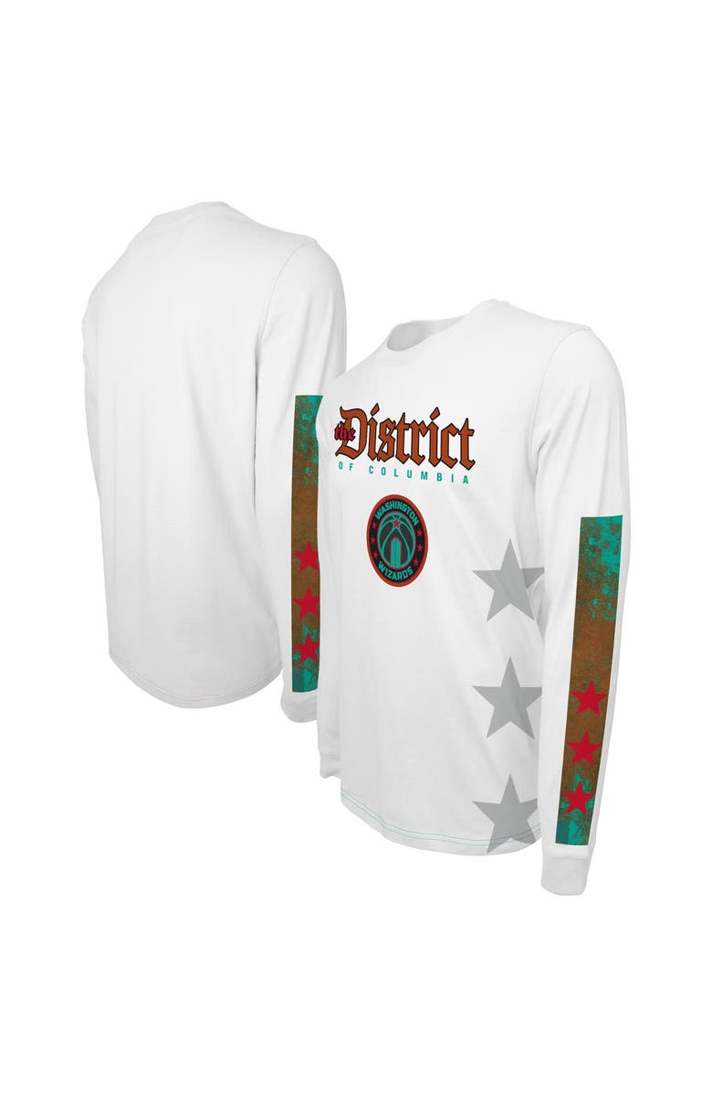 Stadium Essentials Unisex Stadium Essentials White Washington Wizards 2023/24 City Edition Scoreboard Long Sleeve T-Shirt, Main, color, 