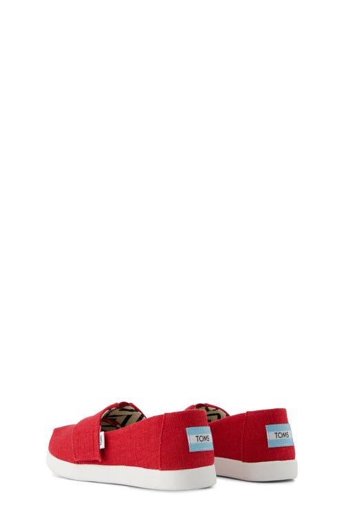 Toms Kids' Alpargata Sneaker In Red