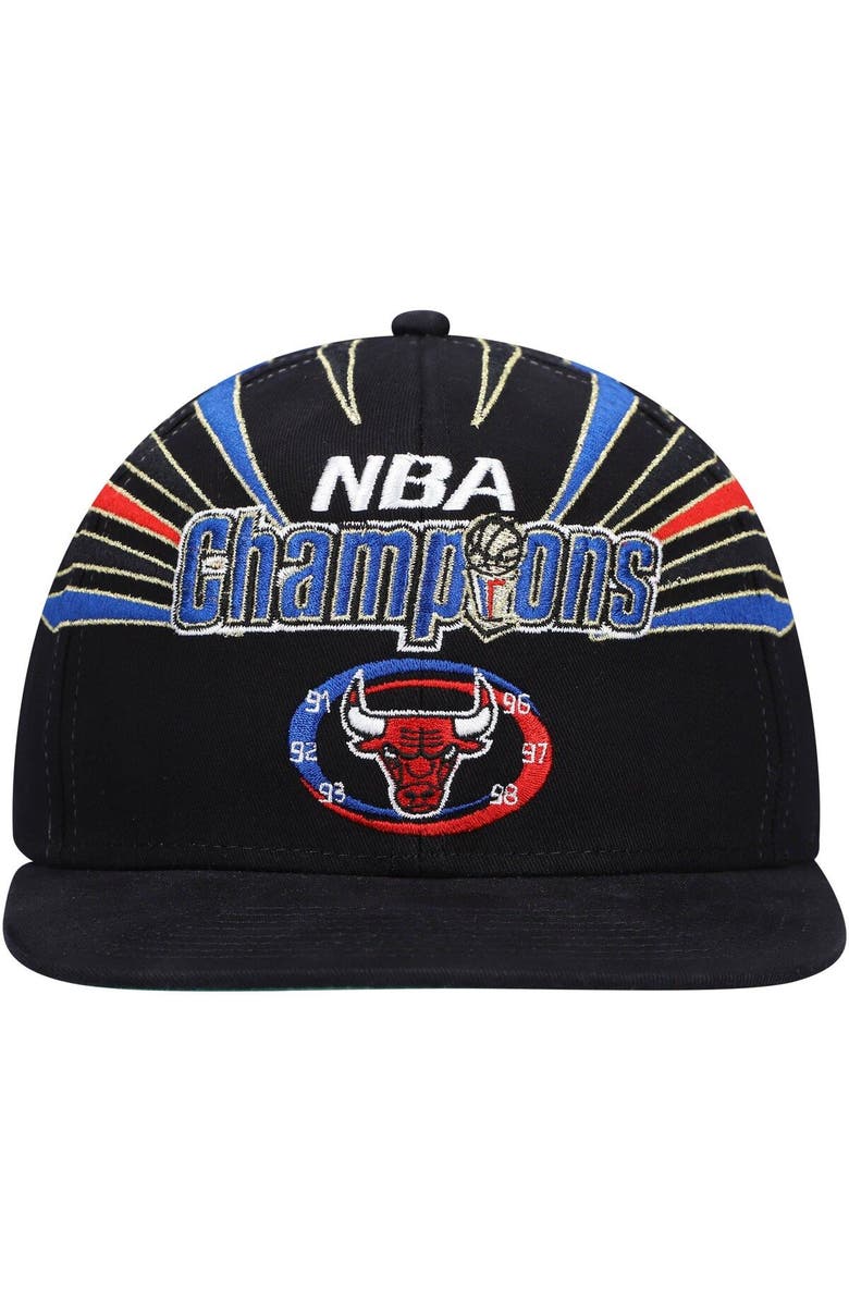 Mitchell & Ness Men's Mitchell & Ness Black Chicago Bulls Hardwood Classics 1998 NBA Champions Snapback Hat, Alternate, color, 