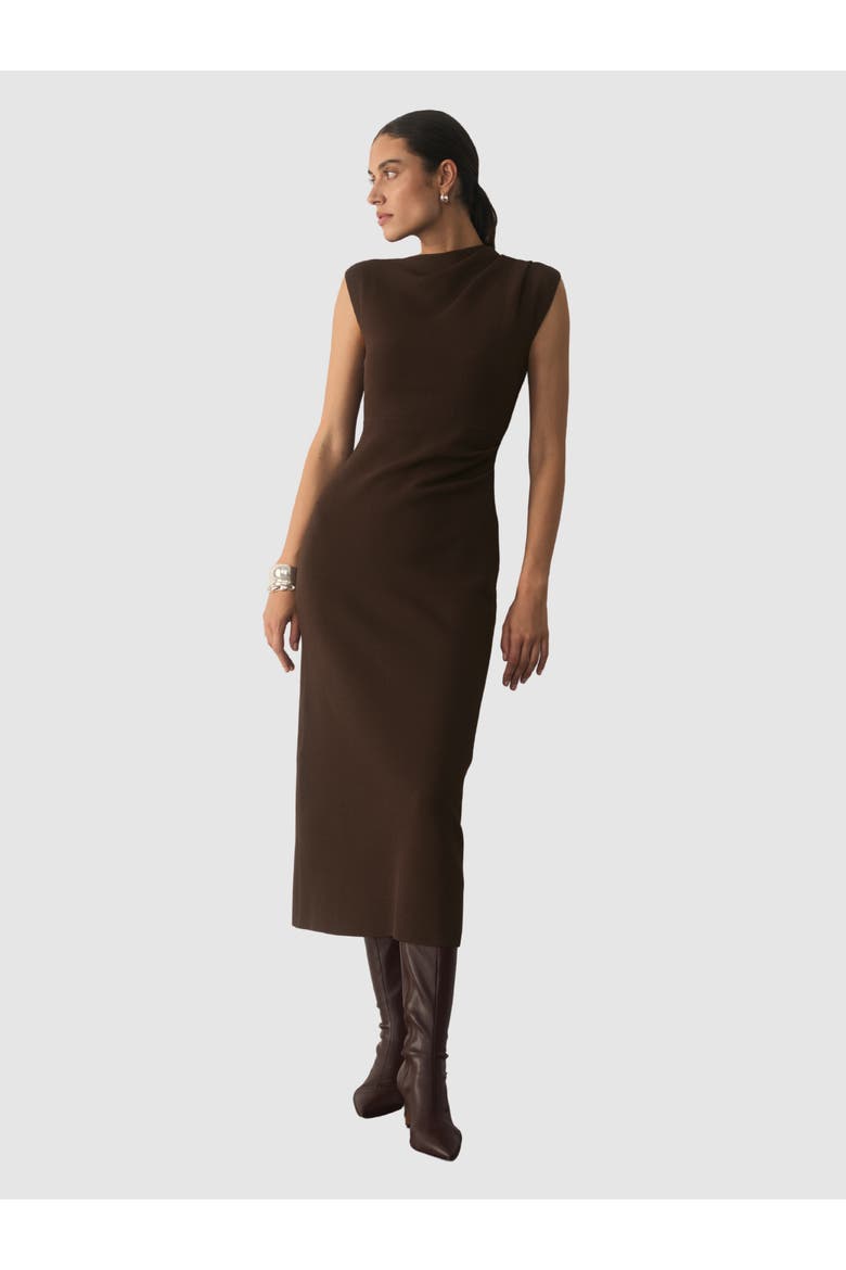 Genova Knit Dress, Main, color, Brown