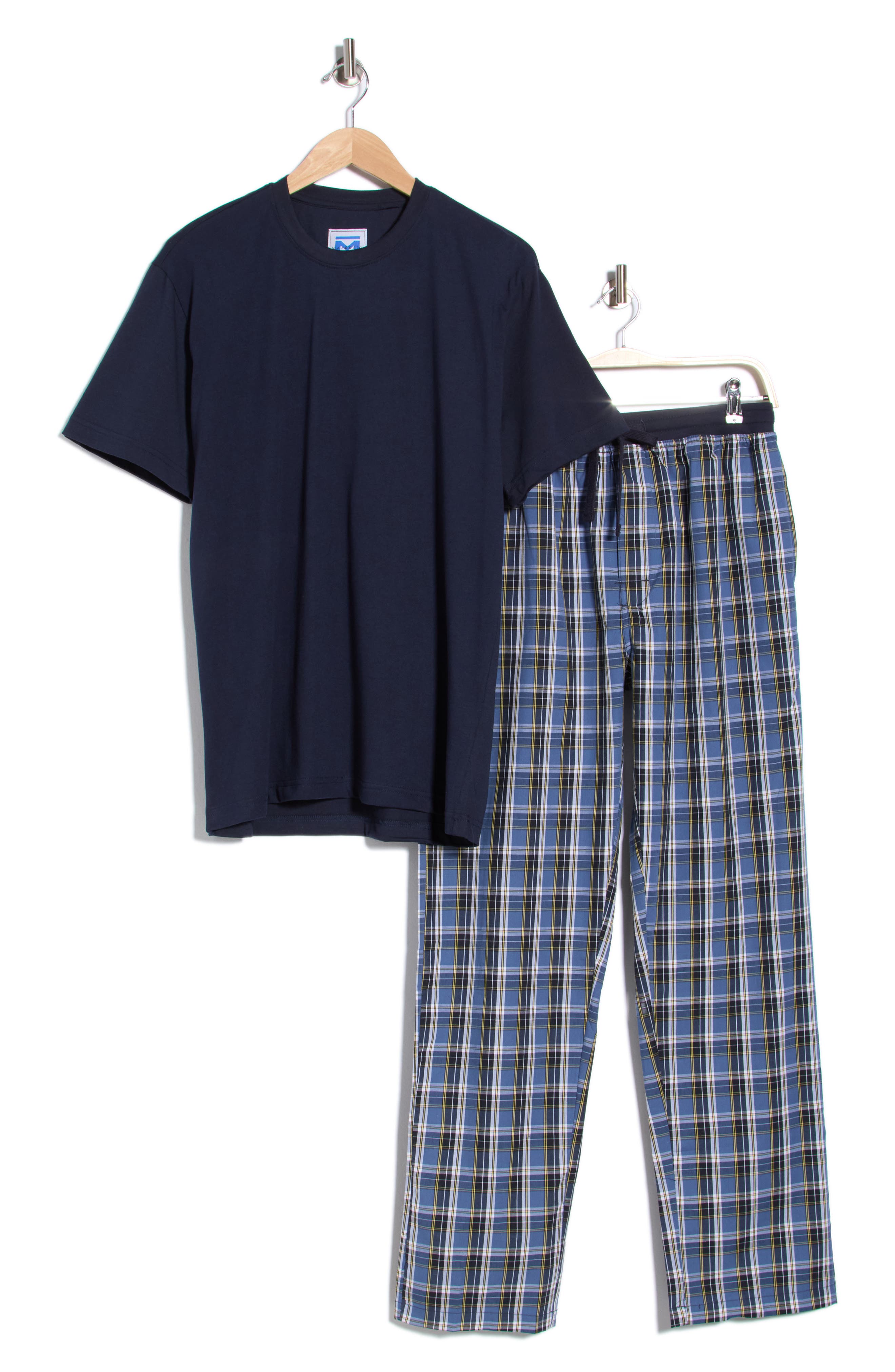Majestic International T-Shirt & Plaid Pajama Pants Set