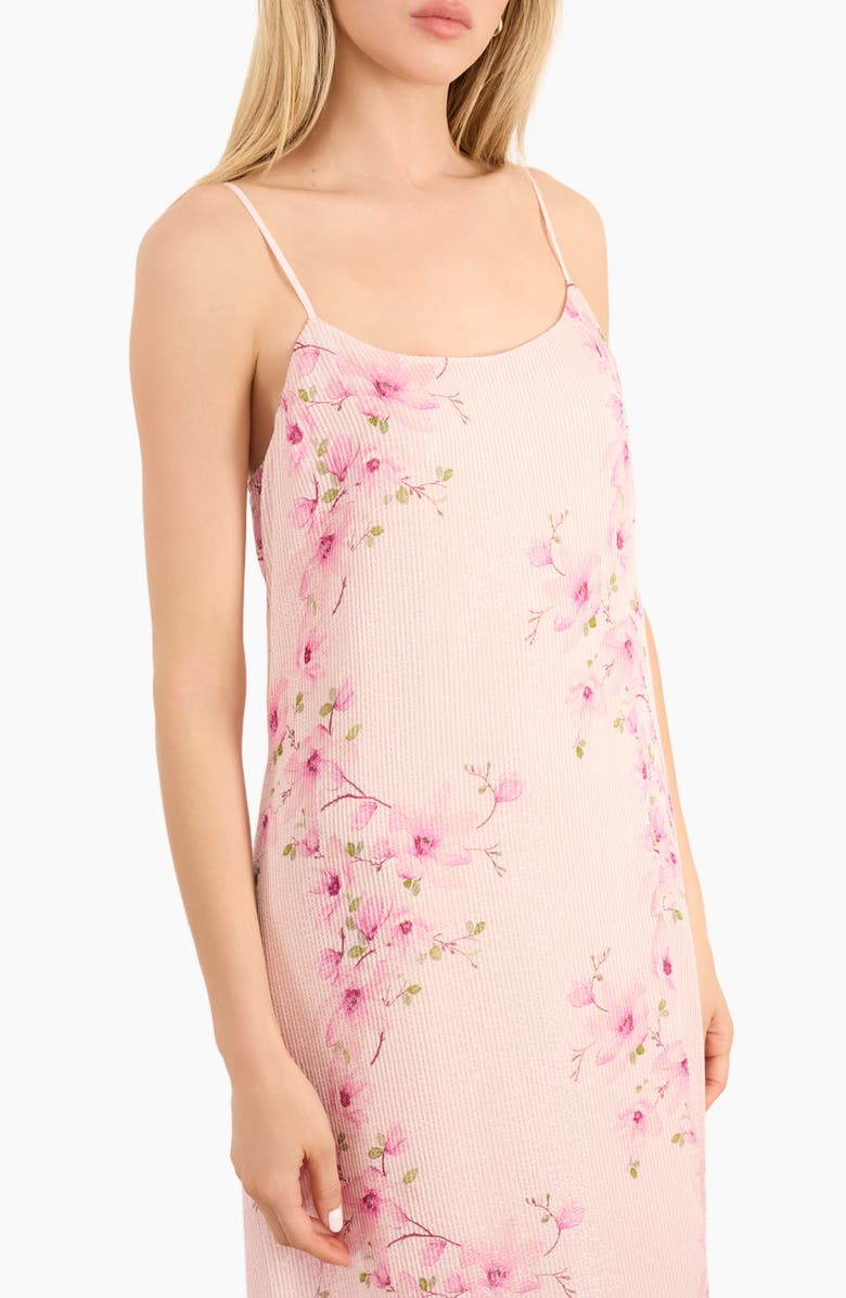 CAMI NYC Luz Floral Metallic Chiffon Maxi Slipdress, Alternate, color, Aurora Blossom