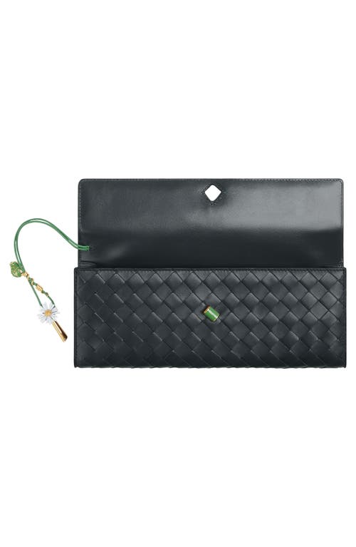 Bottega Veneta Long Andiamo Flower Leather East/west Clutch