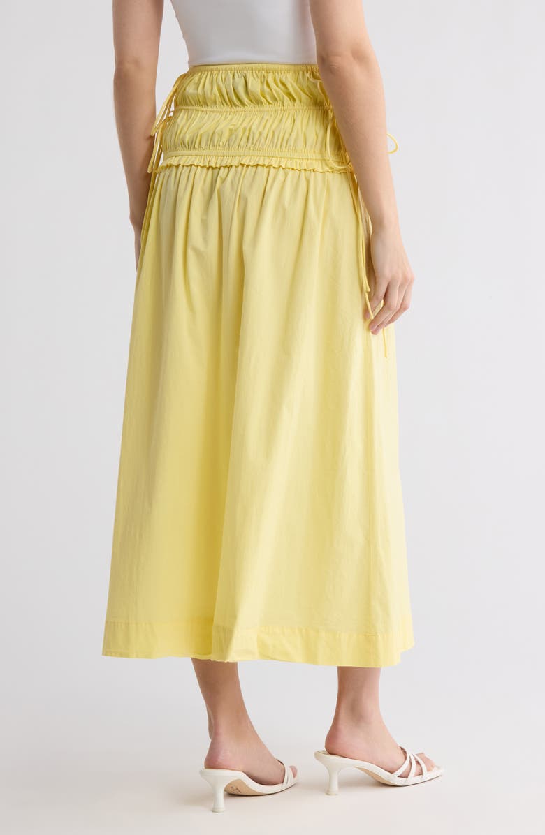 Damson Madder Organic Cotton Midi Skirt, Alternate, color, Yellow