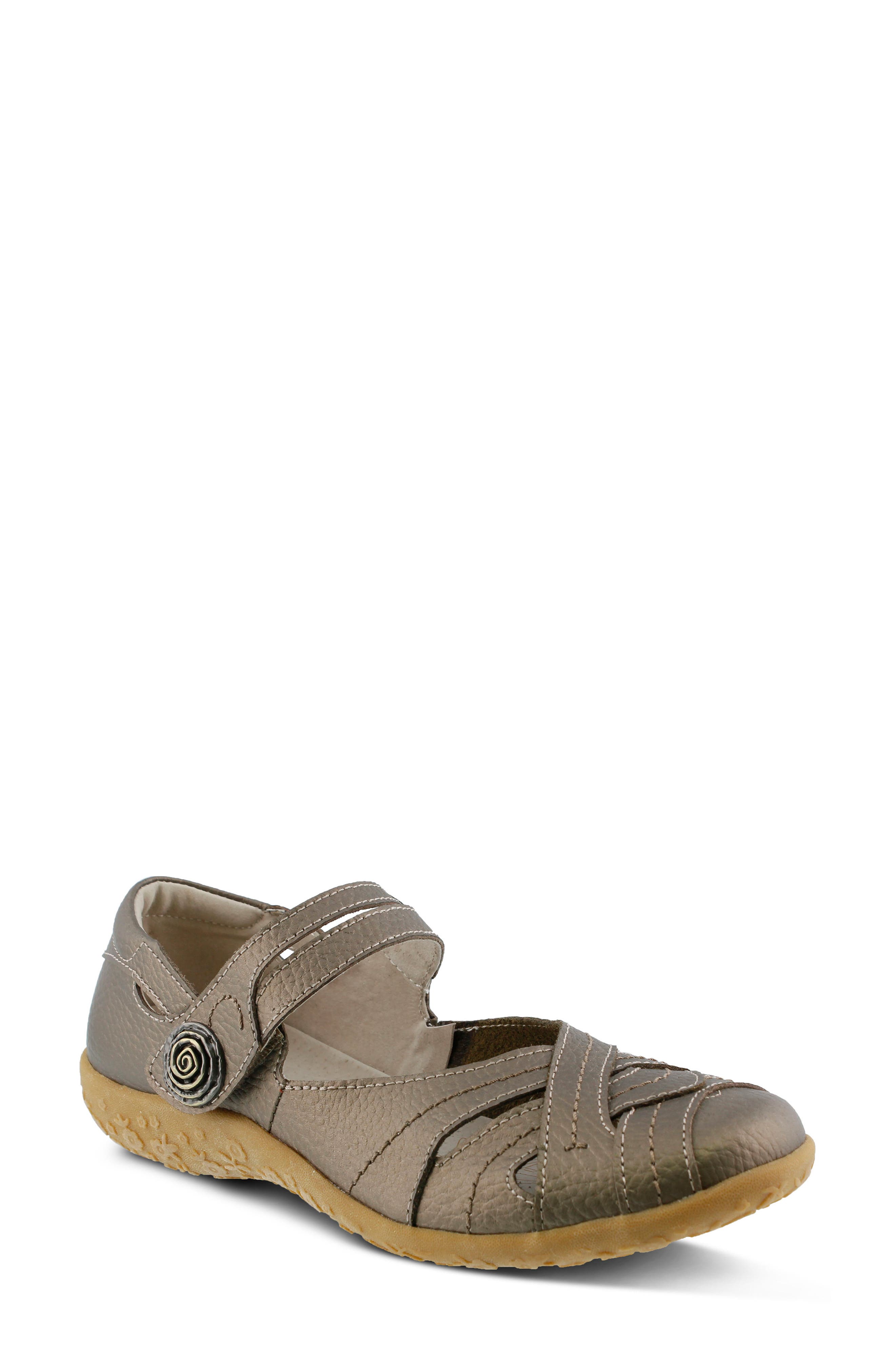 Hearts Flat, Main, color, BRONZE LEATHER