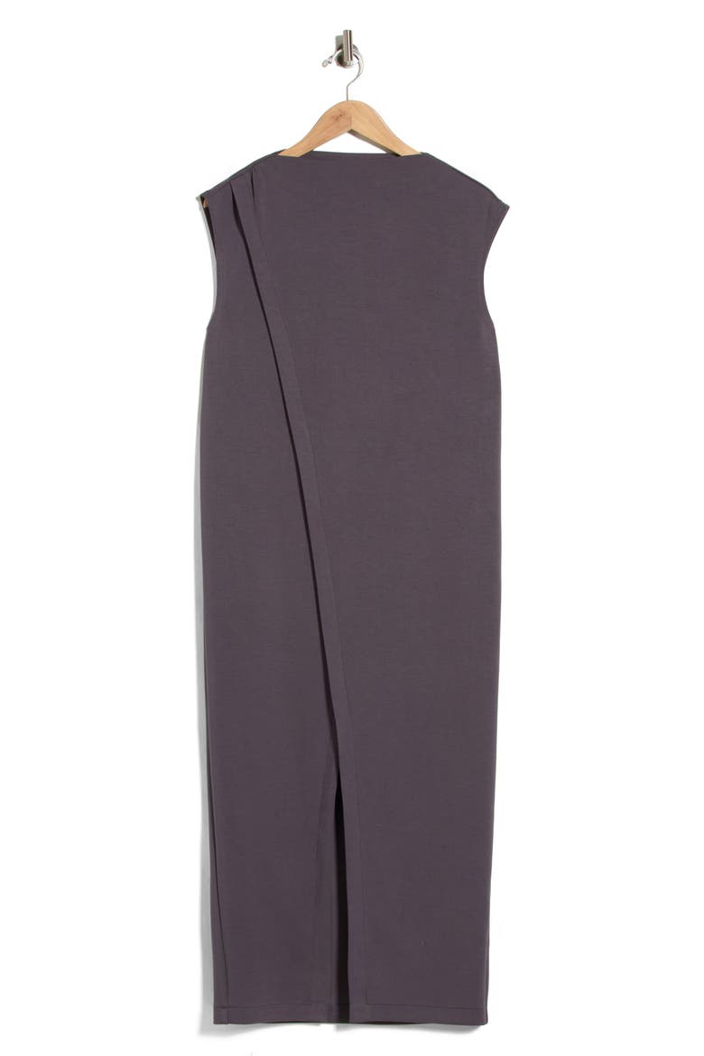 Harlan Faux Wrap Midi Dress, Main, color, GREY