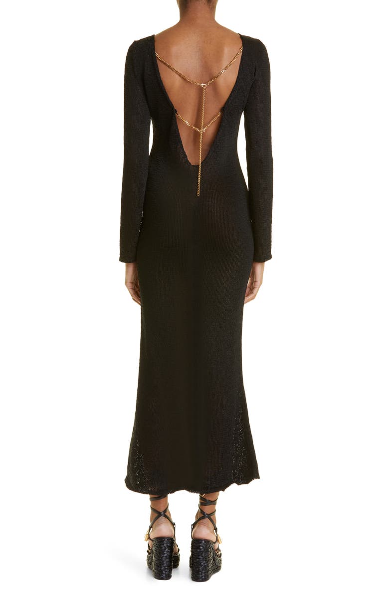 TOM FORD Open Back Knit Midi Dress, Alternate, color,