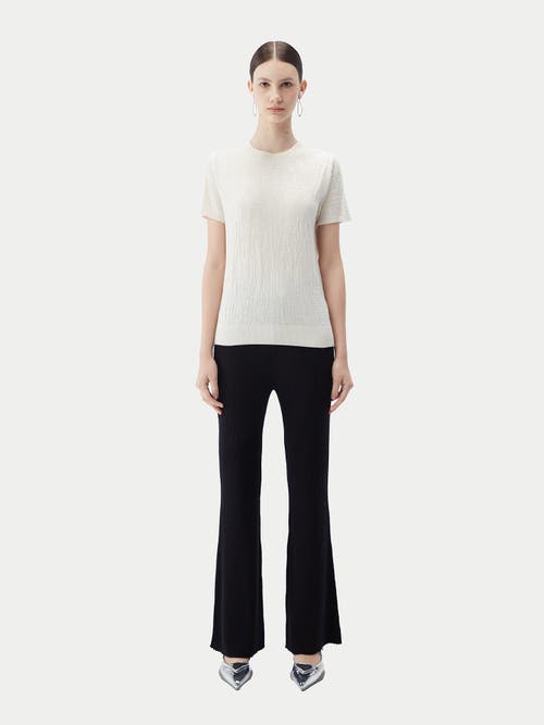 Gobi Mongolian Cashmere Silk Cashmere T-shirt In White