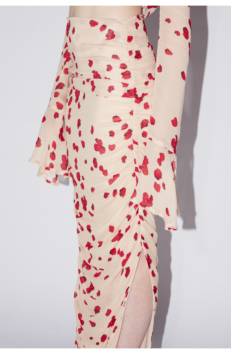 SAEMDI Rose Chiffon Skirt, Alternate, color, Nude Rose