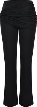 Mistress Rocks Drape Panel Flare Pants