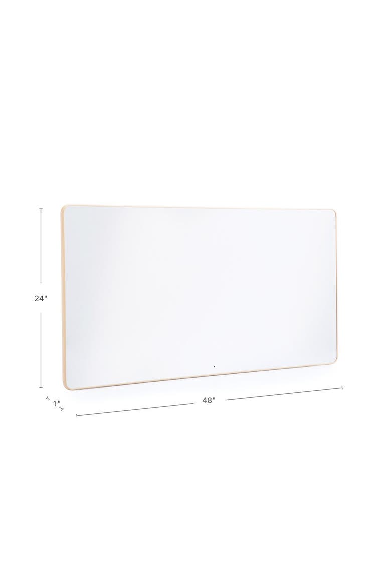 Rectangle Mounted Wall Mirror, Alternate, color, Brown