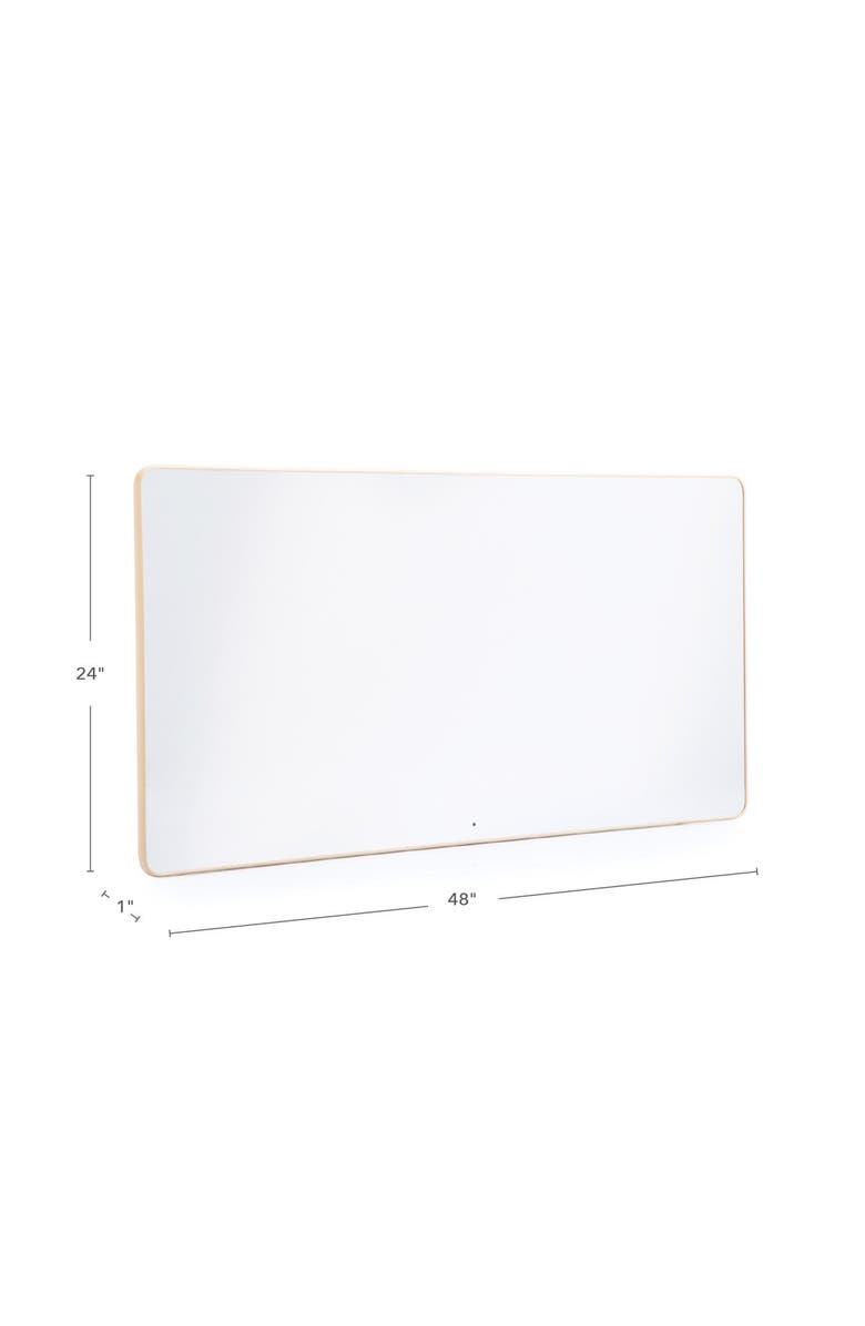 Kaplan Early Learning Company Rectangle Mounted Wall Mirror, Alternate, color, Brown