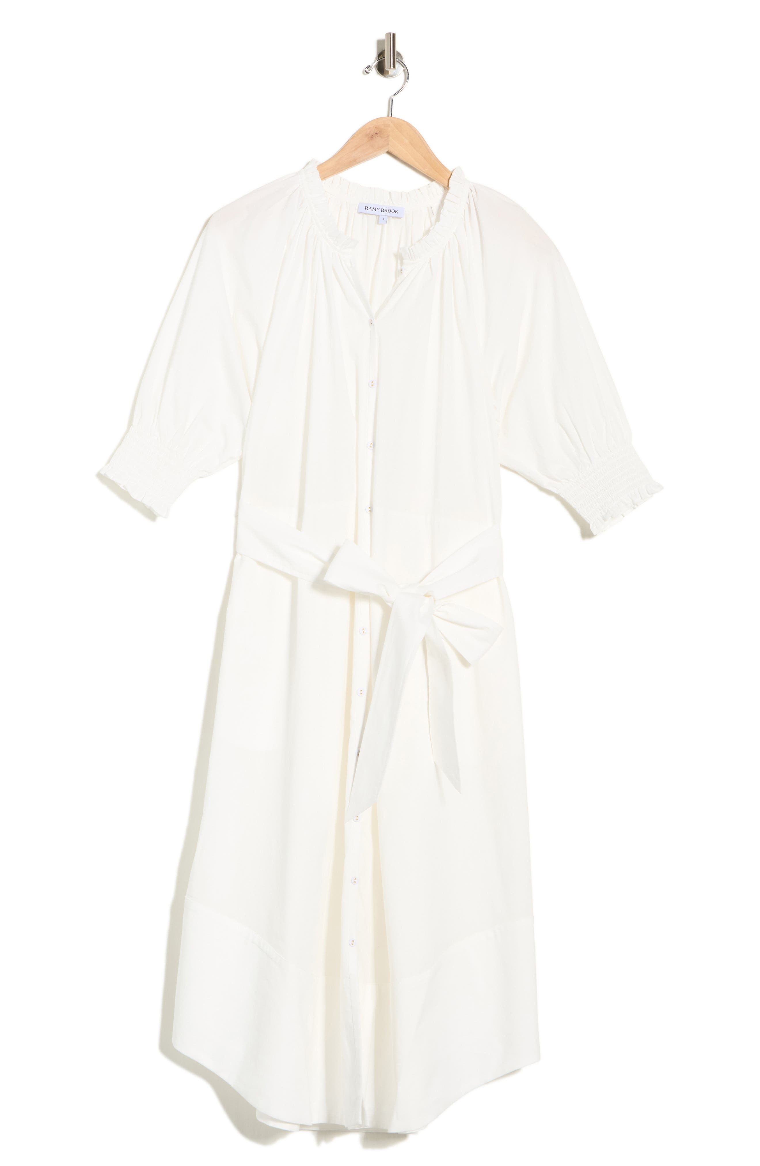 Ramy Brook Kleo Puff Sleeve Cotton Shirtdress