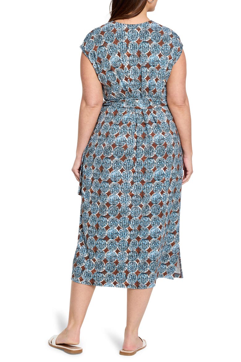Sand Dollar Stella Faux Wrap Midi Dress, Alternate, color, BLUE MULTI