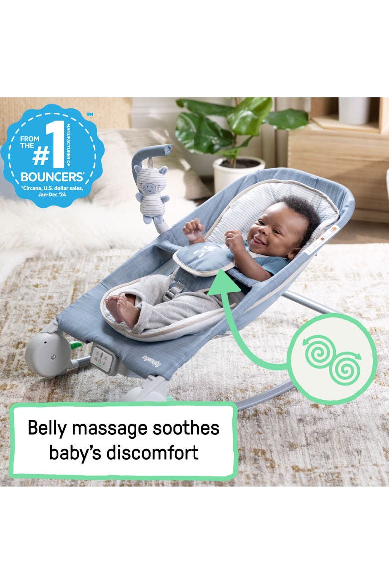 Happy Belly Rock-to-Bounce Massage Seat, Alternate, color, Blue
