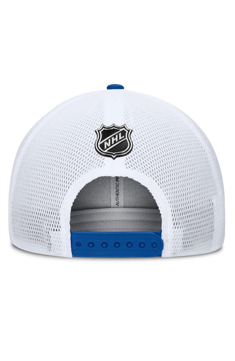 FANATICS Men's Fanatics Royal/Gold Buffalo Sabres Authentic Pro A-Frame Rink Adjustable Hat, Alternate, color, Royal