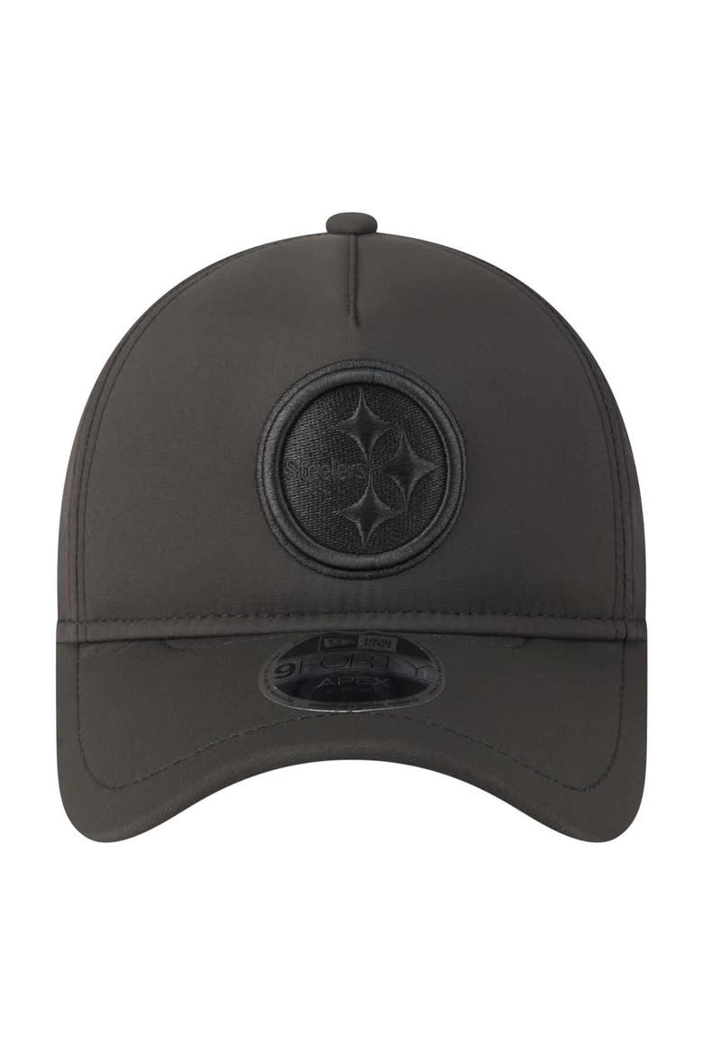Men's New Era  Black Pittsburgh Steelers Apex 9FORTY Adjustable Hat, Alternate, color, Black