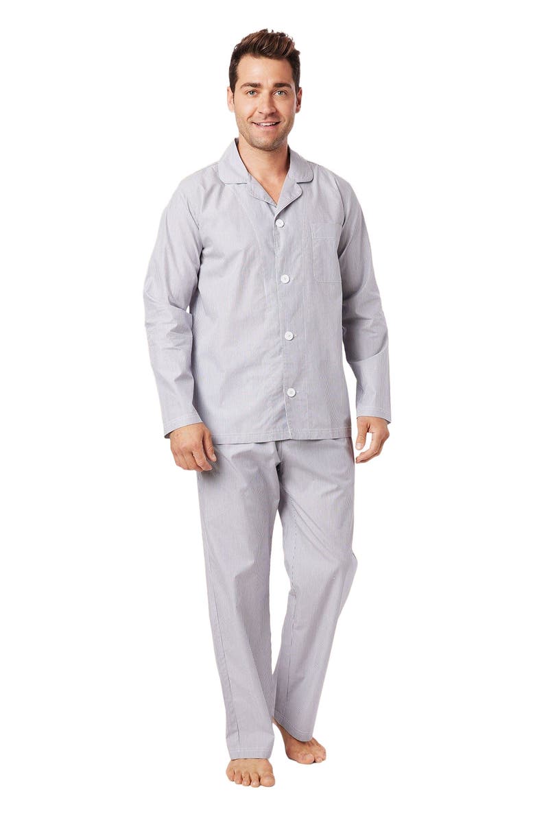 The Cat's Pajamas Men's Luxe Pima Pajama, Main, color, West Side Blue