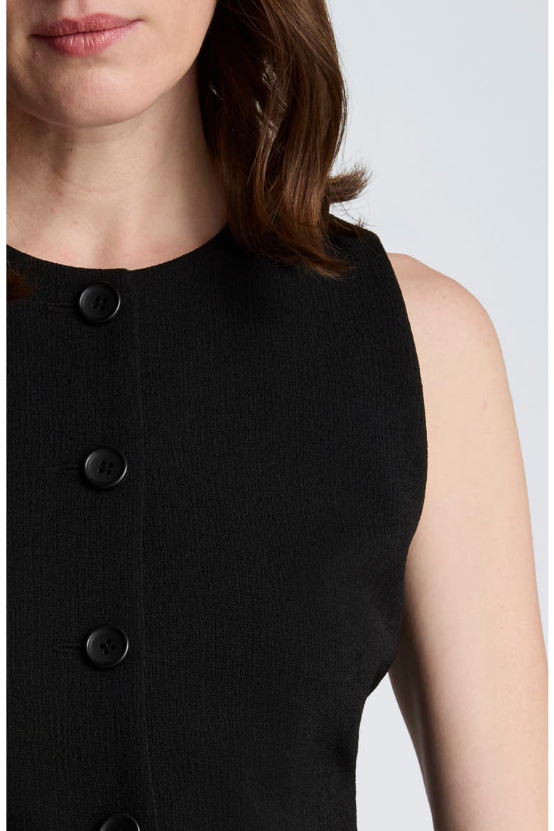 Longline Knit Sweater Vest, Alternate, color, BLACK
